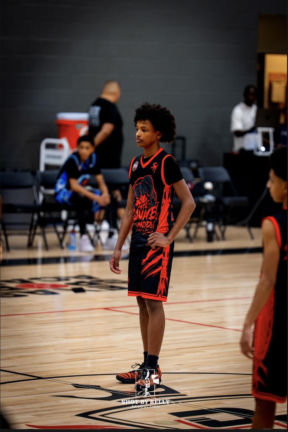 Quentin focused during a basketball game
